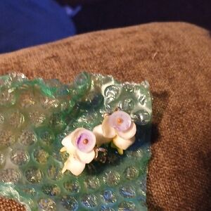 Elegant Flora Screw Back Earrings